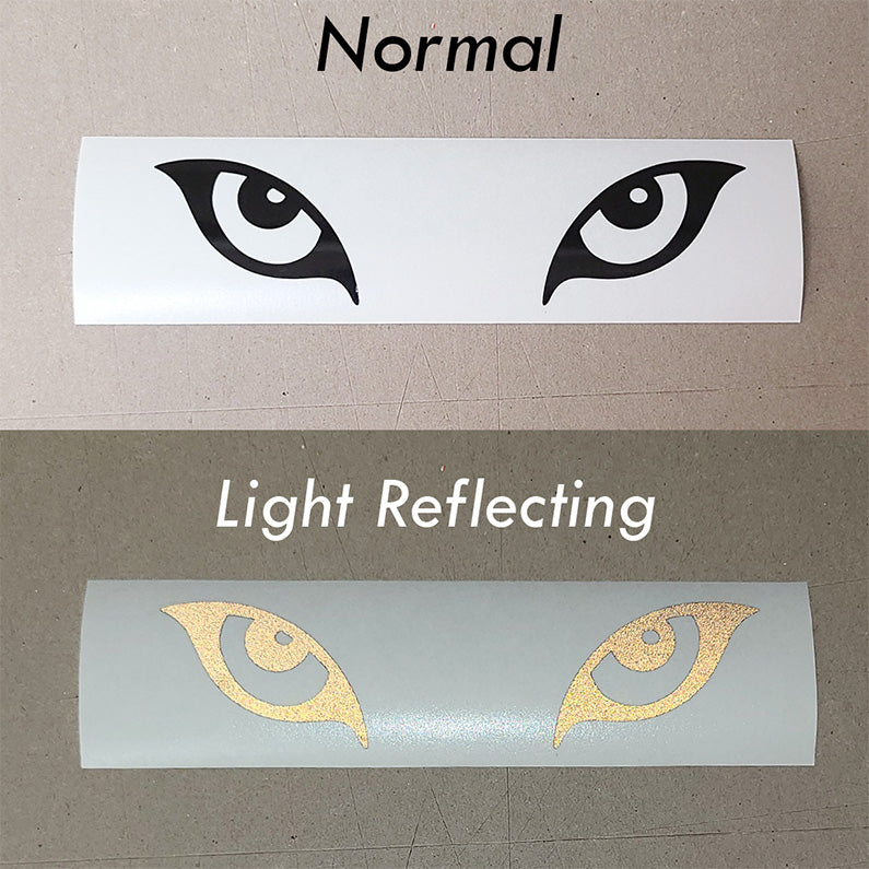 Reflective Cartoon Wolf Lion Eyes Vinyl Decal Sticker