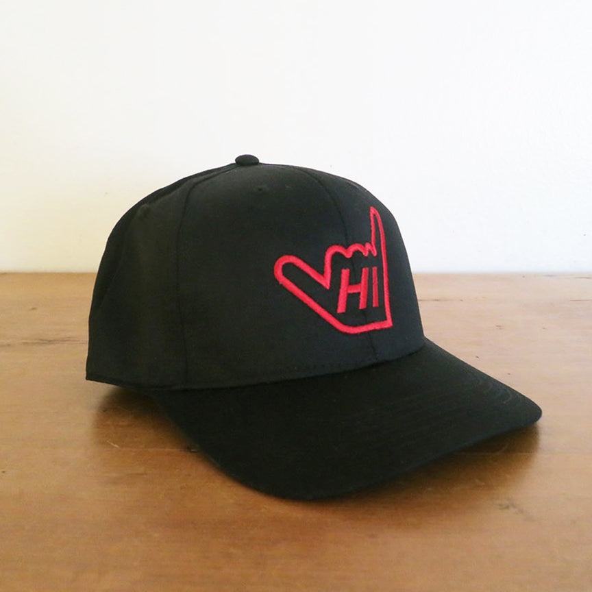 Hawaii 'HI' Shaka Hand Snap back Adjustable Embroidered Classic Hat