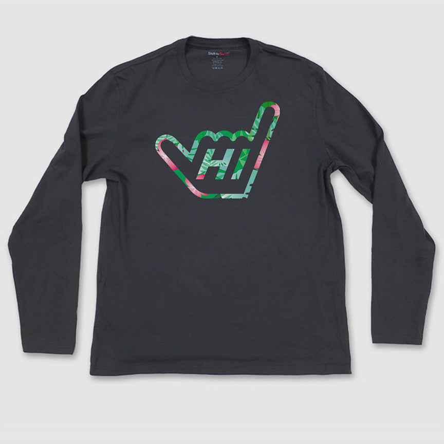 Long Sleeve Hawaii HI Shaka T-Shirt