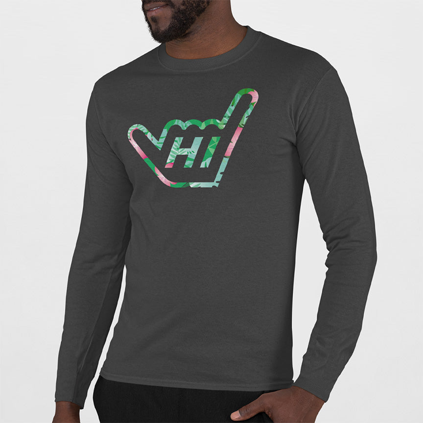 Long Sleeve Hawaii HI Shaka T-Shirt