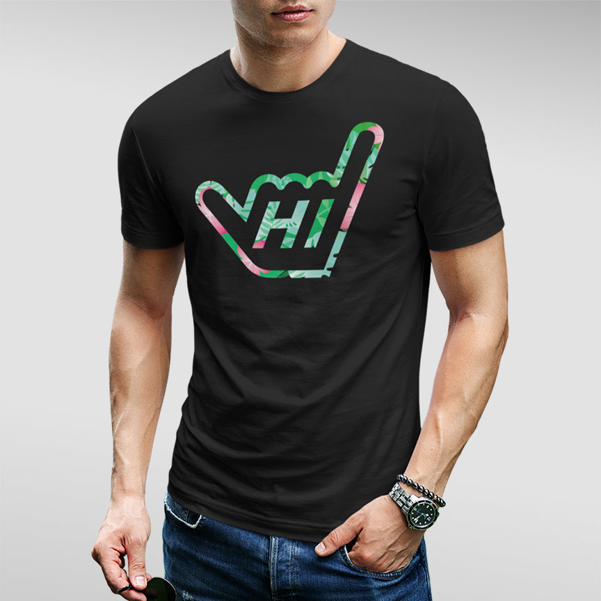 Short Sleeve Hawaii HI Shaka Floral T-Shirt