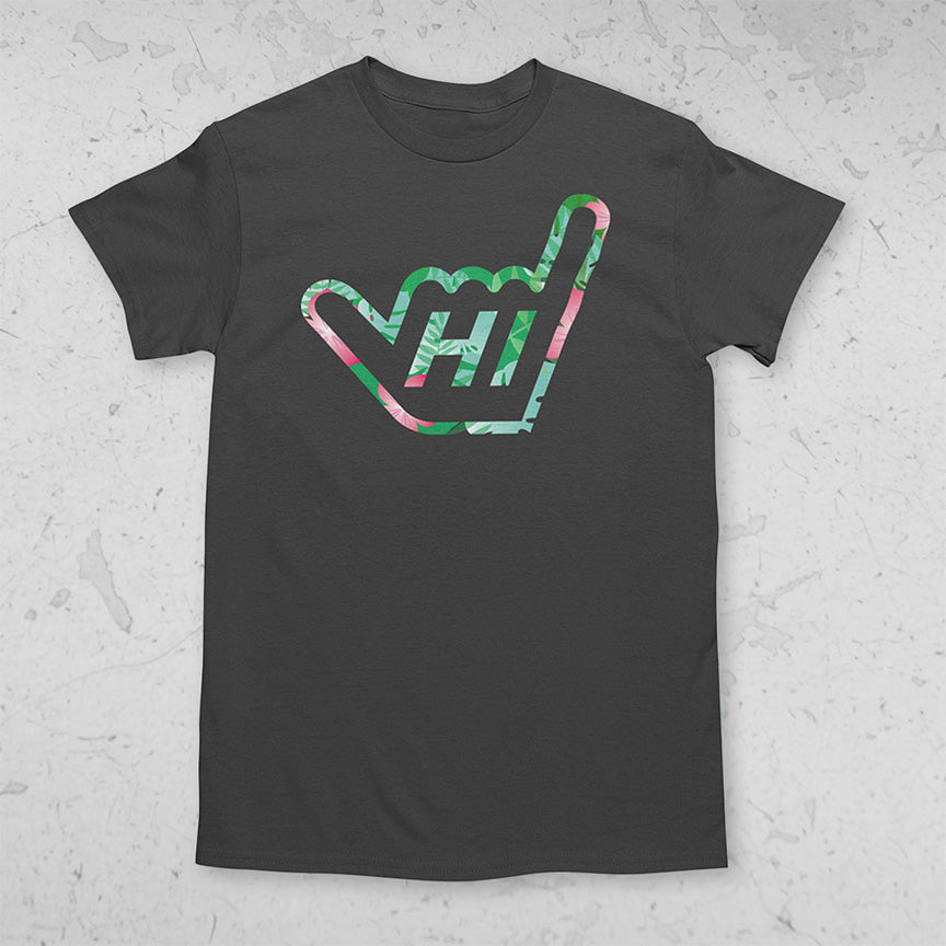Short Sleeve Hawaii HI Shaka Floral T-Shirt