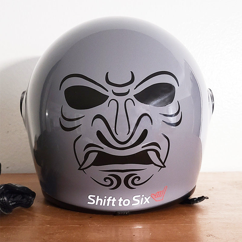 Reflective Samurai Mask Demon Vinyl Decal Sticker