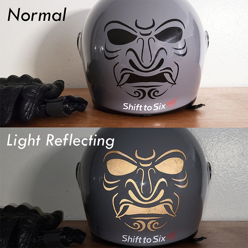 Reflective Samurai Mask Demon Vinyl Decal Sticker