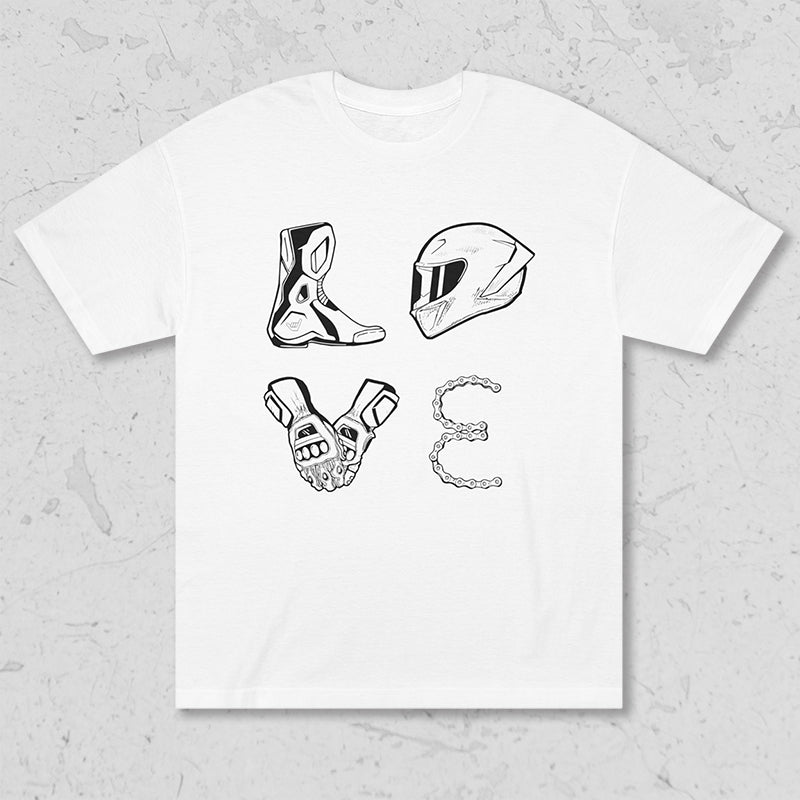 LOVE Moto Racing Unisex Heavyweight Tee