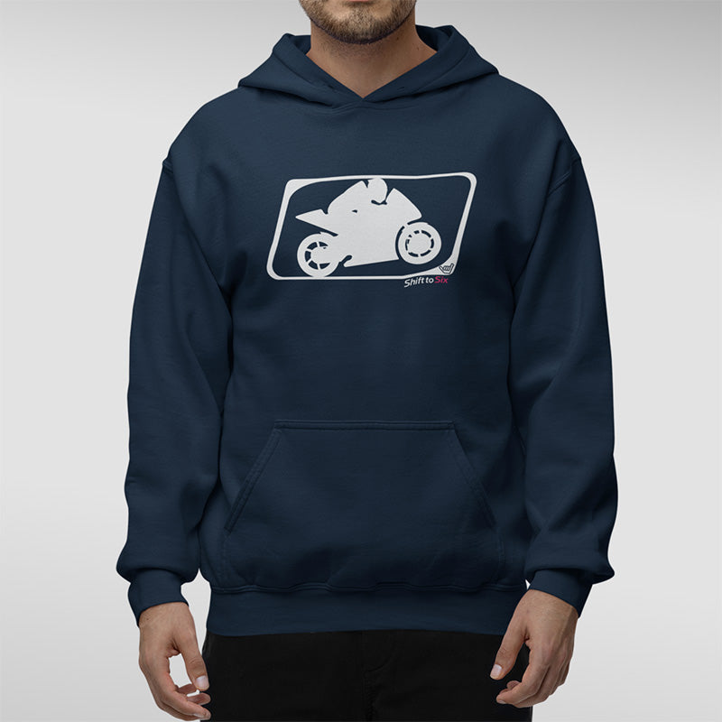 Motorcycle Sportbike Racer logo Midweight Pullover Hoodie