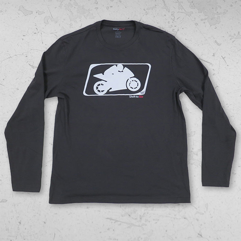 Long Sleeve Motorcycle Racer Logo T-Shirt