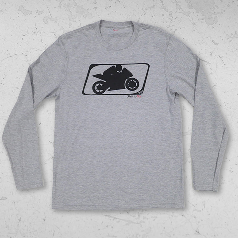 Long Sleeve Motorcycle Racer Logo T-Shirt