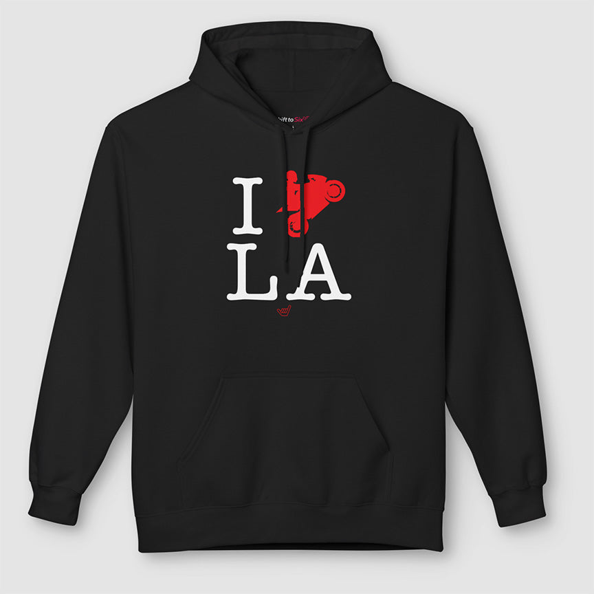 Ride LA 'I Love LA' Pullover Midweight Soft Fleece Hoodie Sweatshirt