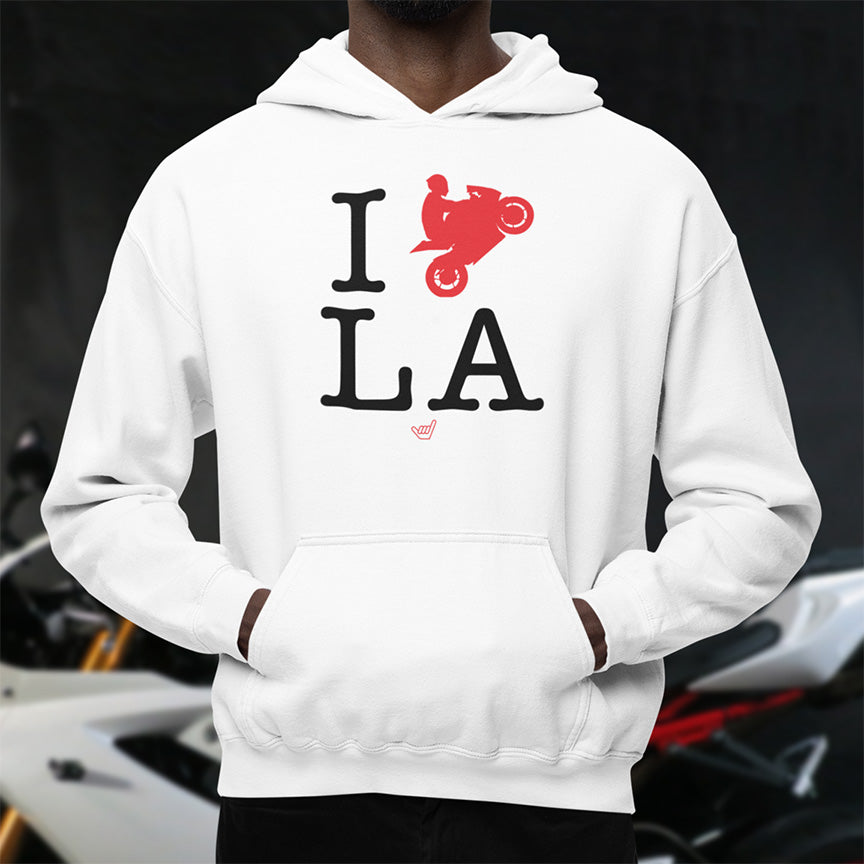 Ride LA 'I Love LA' Pullover Midweight Soft Fleece Hoodie Sweatshirt