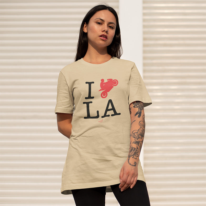 Ride LA (I Love Los Angeles) Motorcycle Rider Unisex Tee