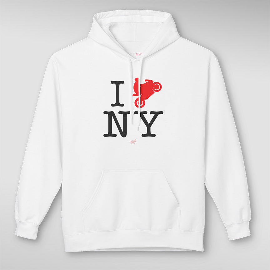 Ride NY (I Love New York) Pullover Midweight Soft Fleece Sweatshirt Hoodie