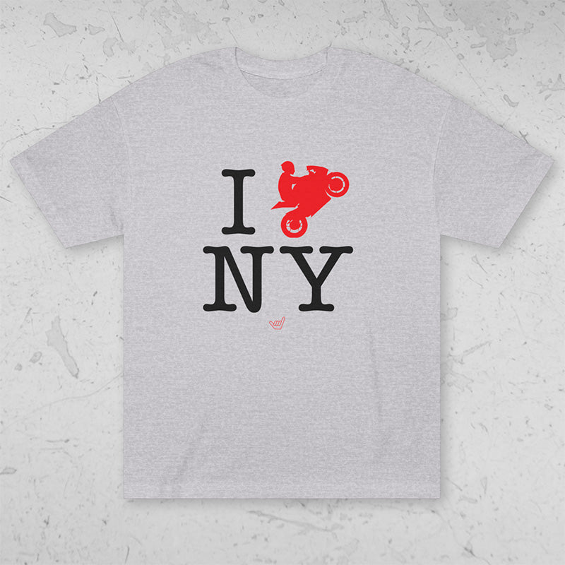 Ride NY (I Love New York) Motorcycle Rider Unisex Heavyweight Tee