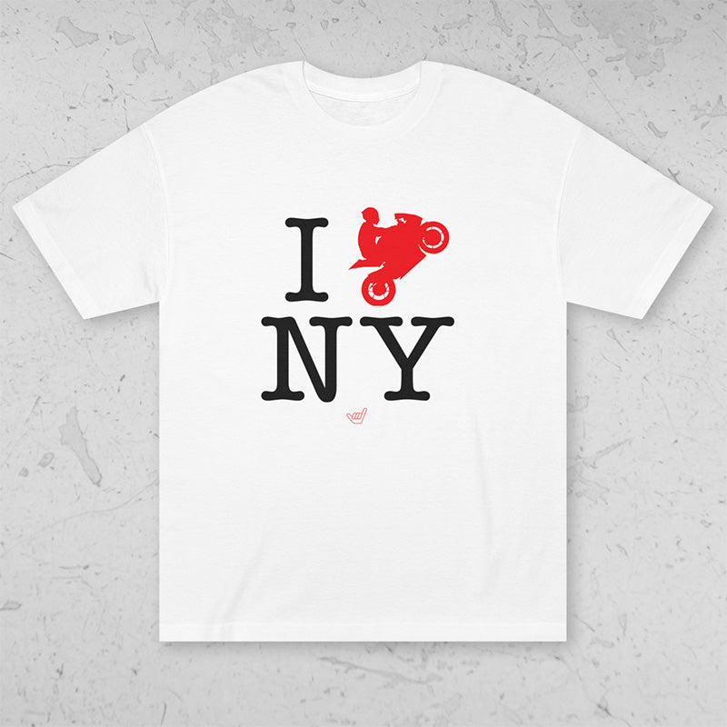 Ride NY (I Love New York) Motorcycle Rider Unisex Heavyweight Tee