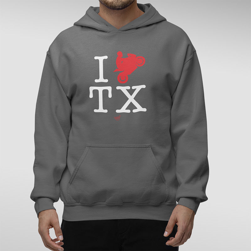 Ride TX (I Love Texas) Midweight Pullover Hoodie