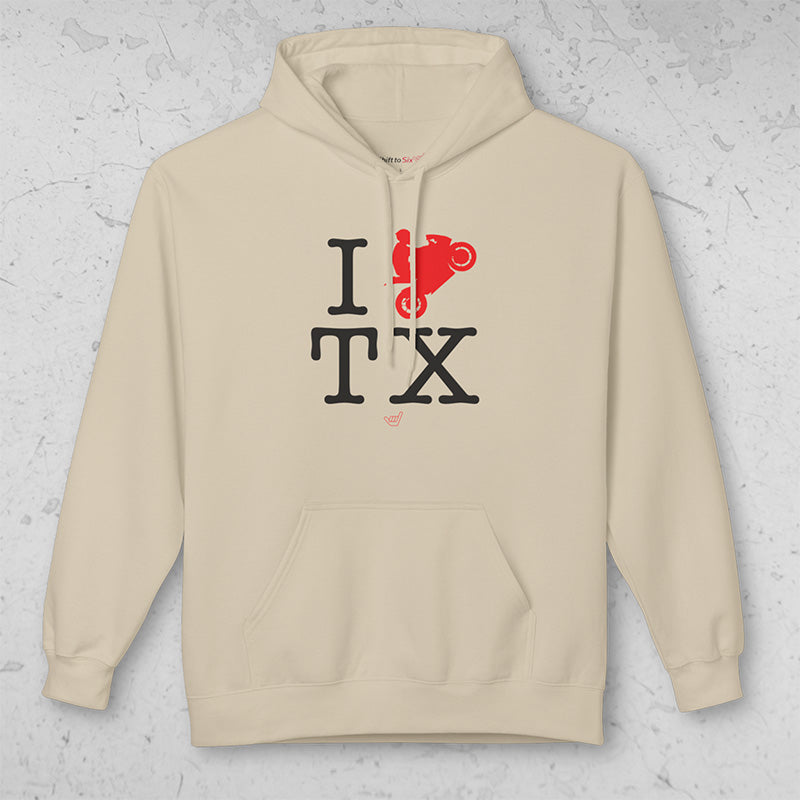 Ride TX (I Love Texas) Midweight Pullover Hoodie