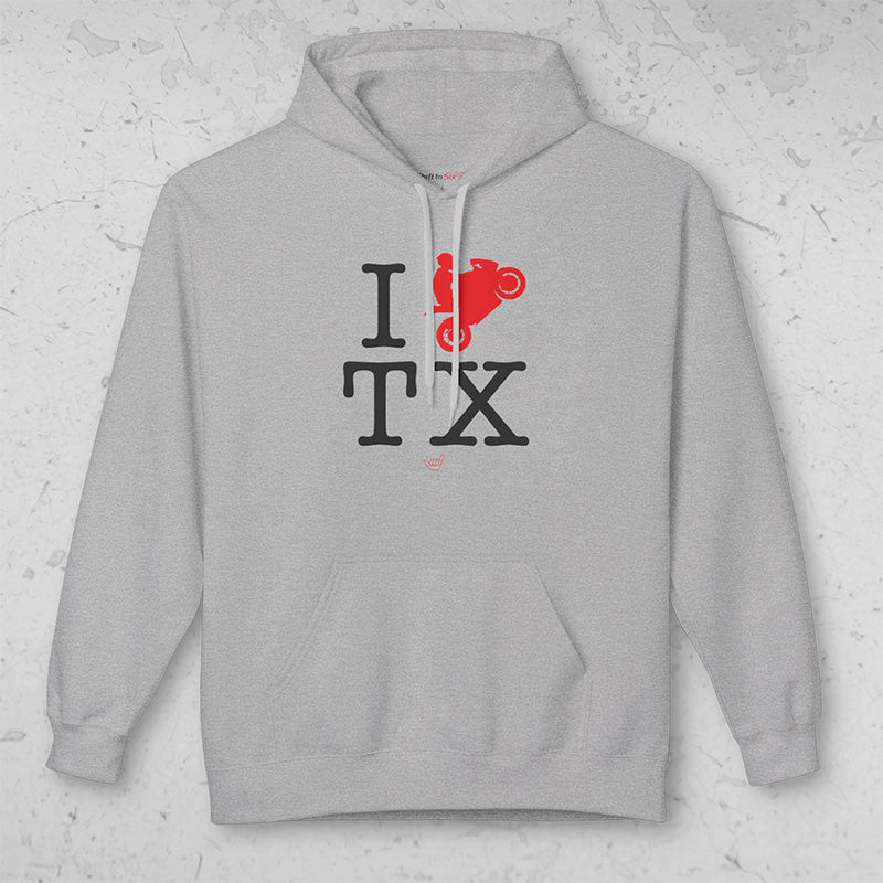 Ride TX (I Love Texas) Midweight Pullover Hoodie