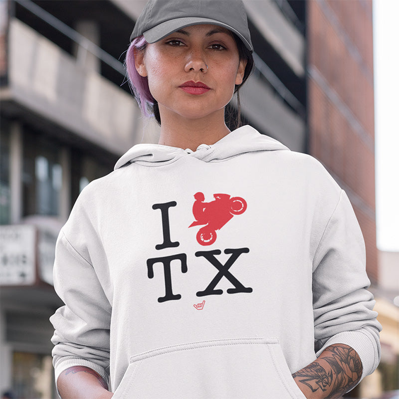 Ride TX (I Love Texas) Midweight Pullover Hoodie