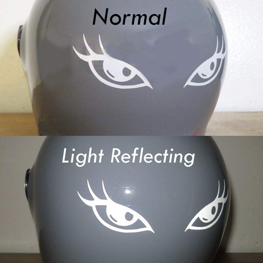 Reflective Female Cartoon Eyes Vinyl Decal Sticker