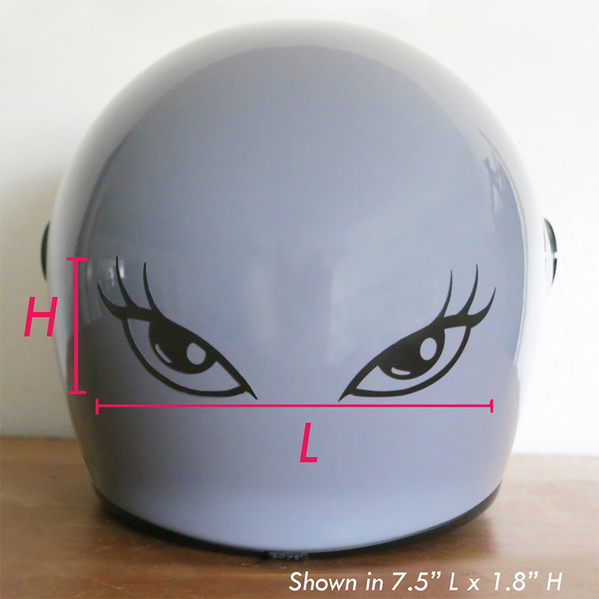Reflective Female Cartoon Eyes Vinyl Decal Sticker