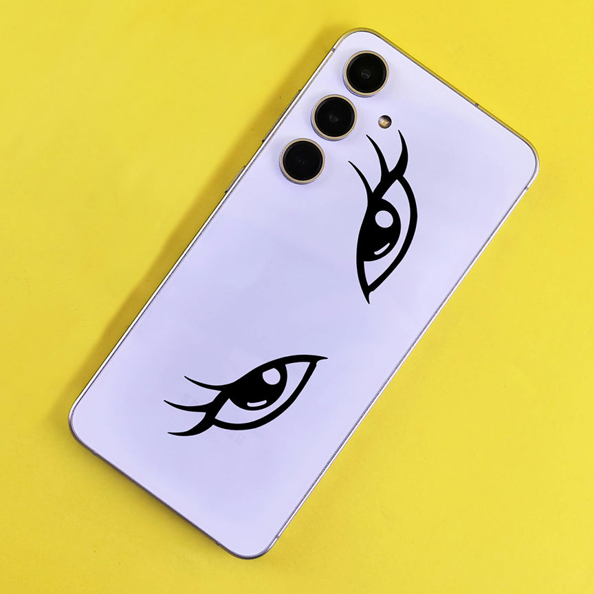 Reflective Female Cartoon Eyes Vinyl Decal Sticker