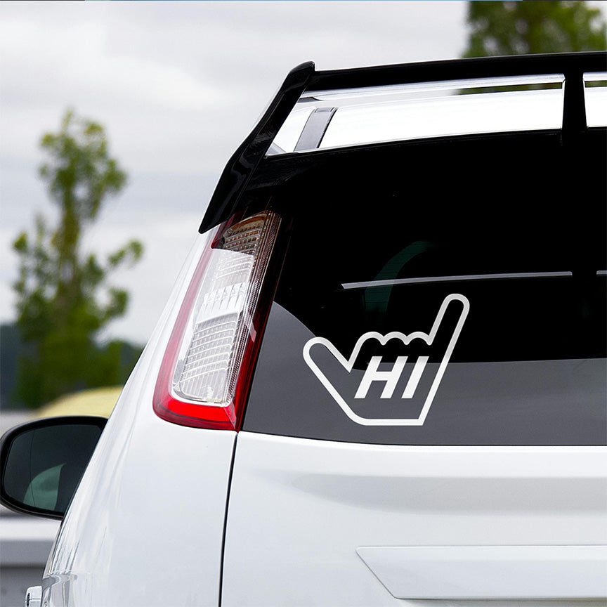 Hawaii HI Shaka Hand Hang Loose Decal