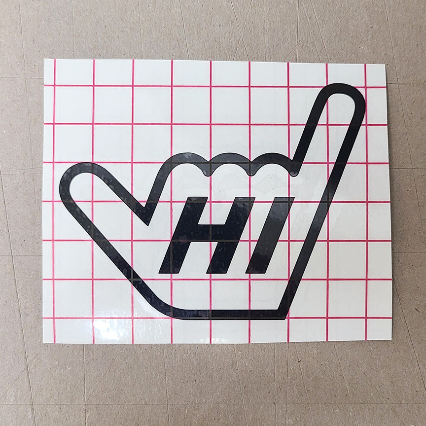 Hawaii HI Shaka Hand Hang Loose Decal