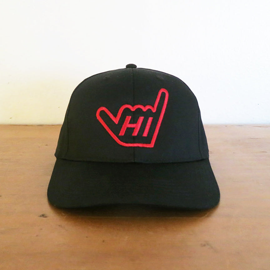 Hawaii 'HI' Shaka Hand Snap back Adjustable Embroidered Classic Hat