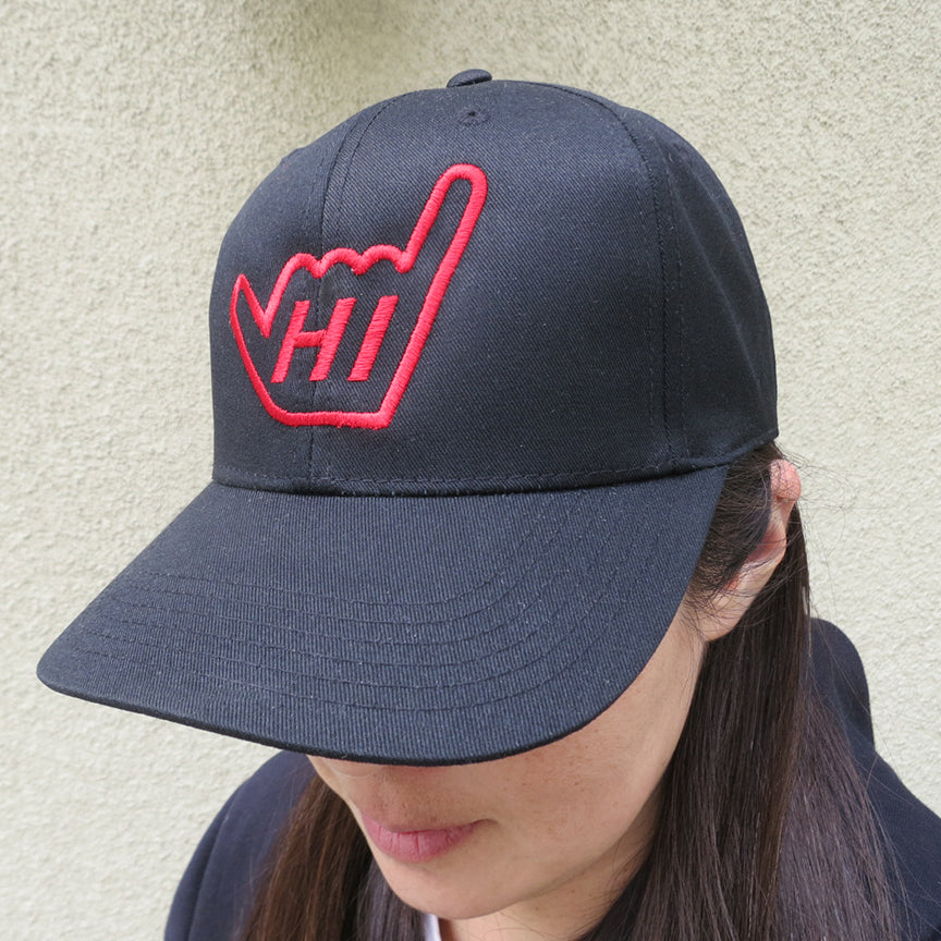 Hawaii 'HI' Shaka Hand Snap back Adjustable Embroidered Classic Hat