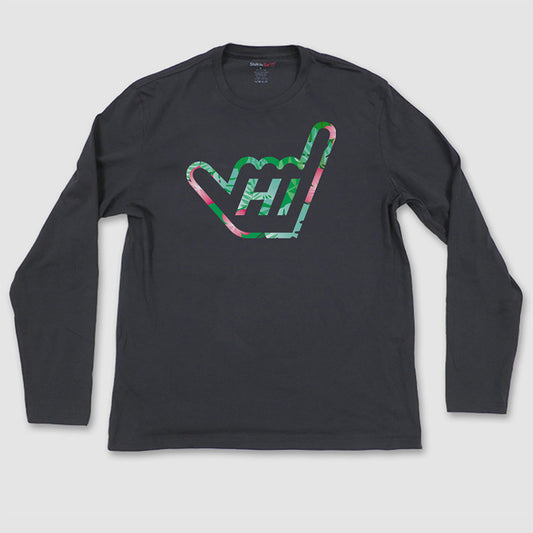 Long Sleeve Hawaii HI Shaka T-Shirt