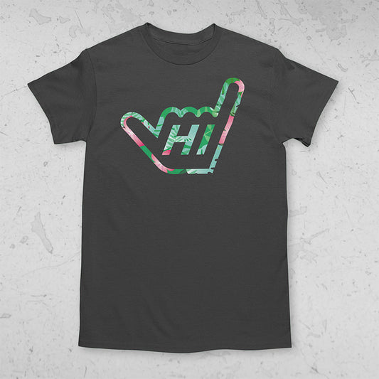Short Sleeve Hawaii HI Shaka Floral T-Shirt