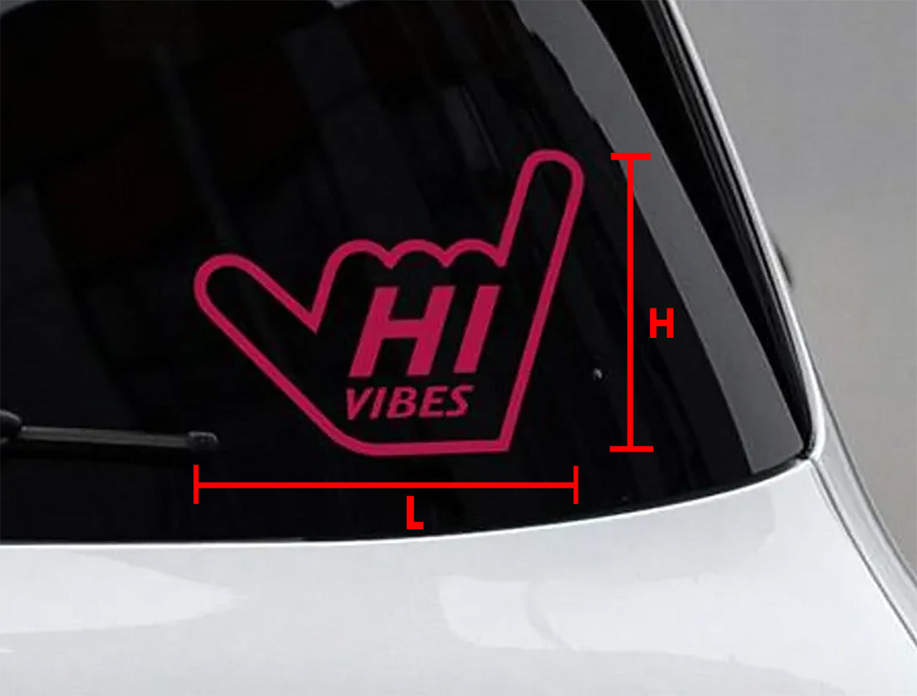 Hawaii HI Vibes, Hang Loose Hand Decal