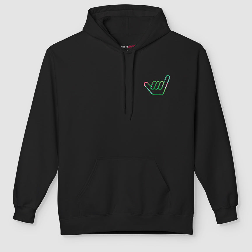 Hawaii HI Shaka Floral Hand Unisex Midweight Soft Fleece Hoodie