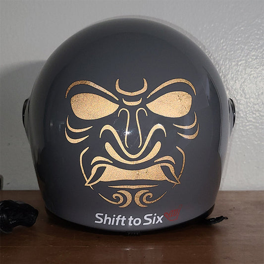 Reflective Samurai Mask Demon Vinyl Decal Sticker