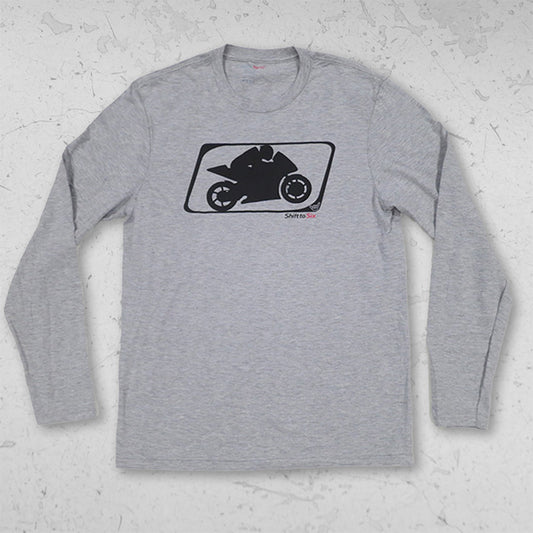 Long Sleeve Motorcycle Racer Logo T-Shirt