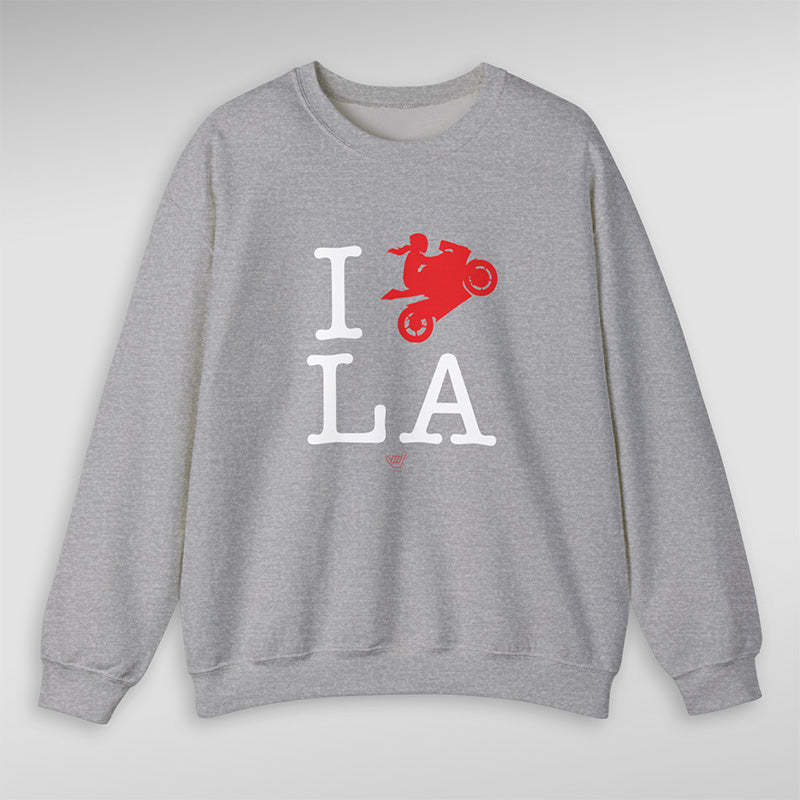 Ride LA (I Love Los Angeles) Motorcycle Girl Rider Unisex Fit Sweatshirt