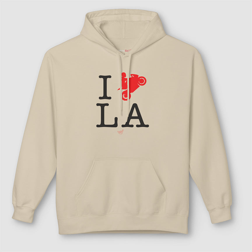 Ride LA 'I Love LA' Pullover Midweight Soft Fleece Hoodie Sweatshirt