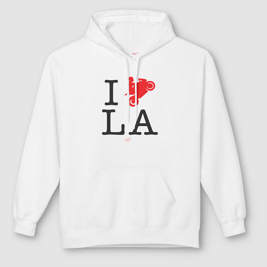 Ride LA 'I Love LA' Pullover Midweight Soft Fleece Hoodie Sweatshirt